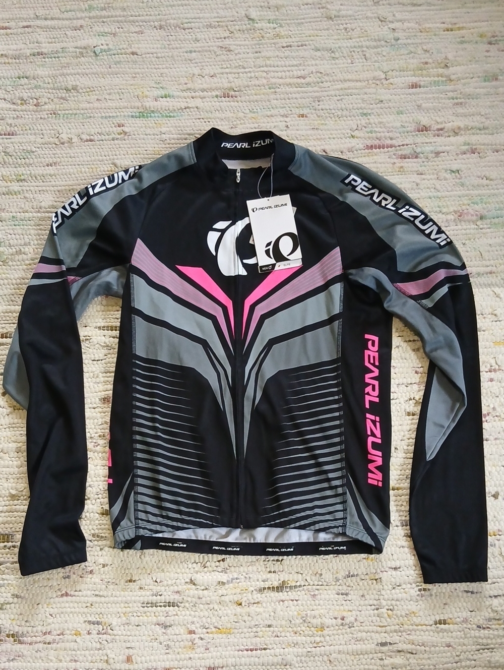 Pearl Izumi Black, Gray & Pink Performance Cycling Jacket